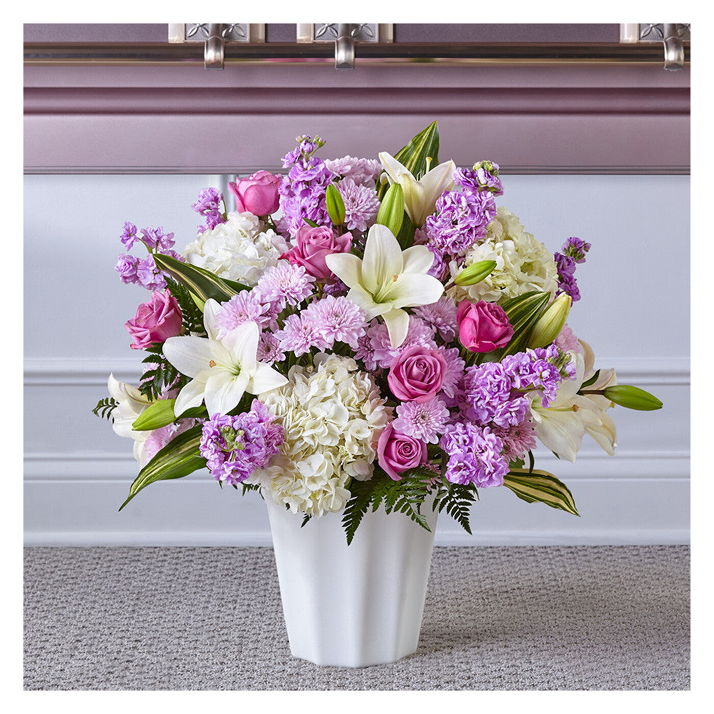 Heaven Sent Floor Basket flower arrangement