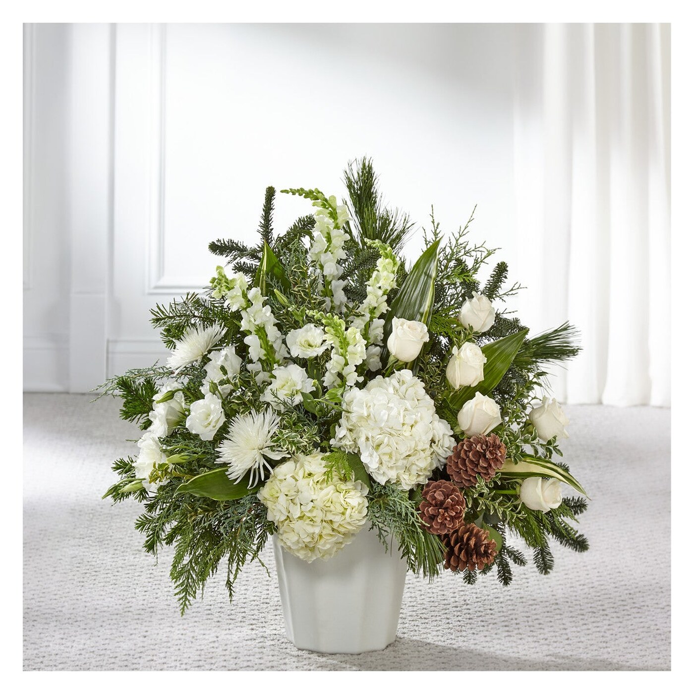 Heavenly Love Floor Basket flower arrangement