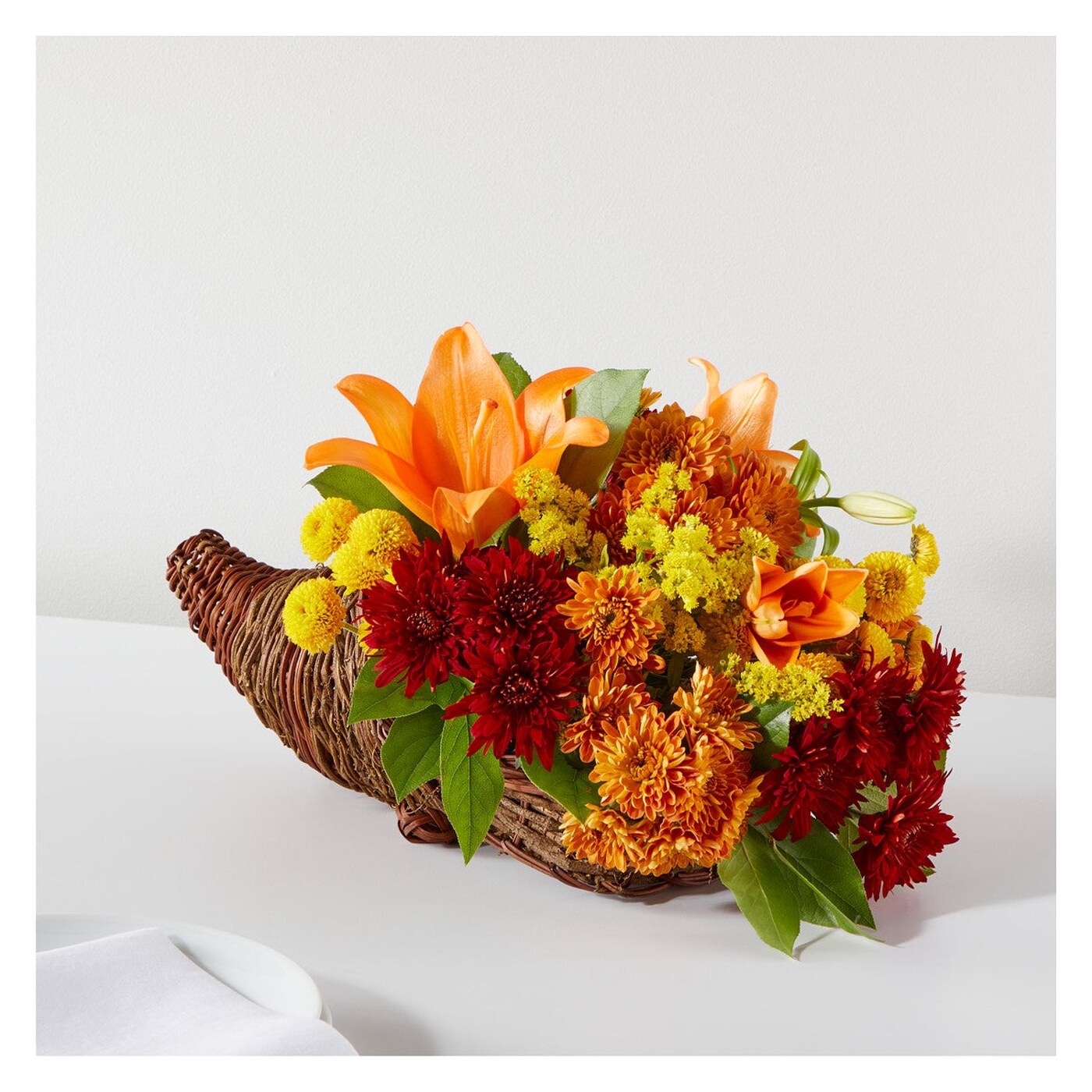 Bouquet of Blessings Cornucopia flower arrangement