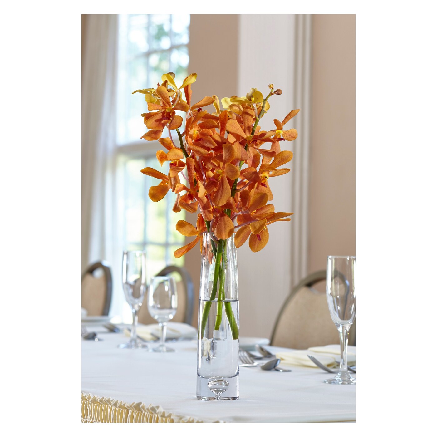 Orange Mokara Bud Vase flower arrangement
