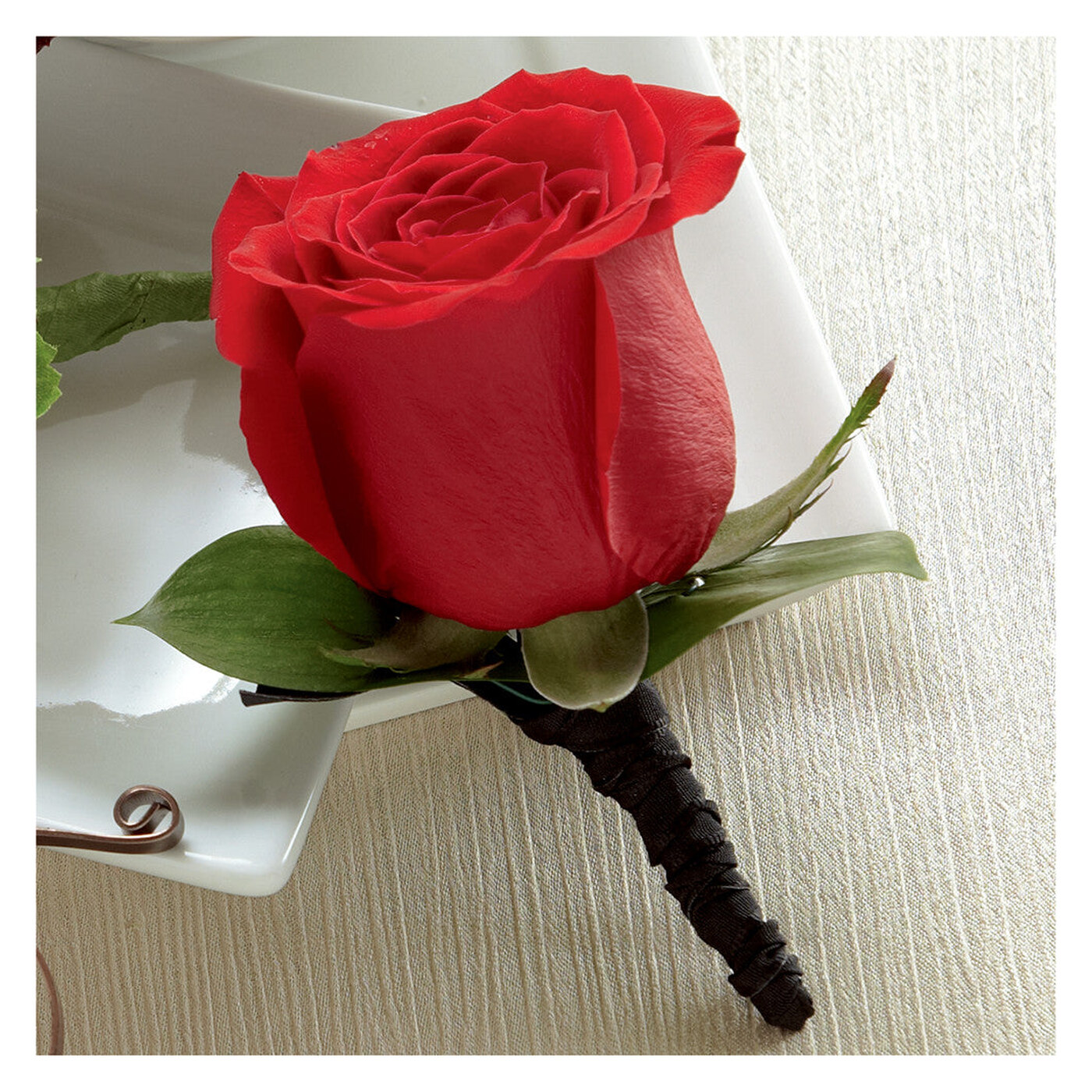 Red Rose Boutonniere flower arrangement